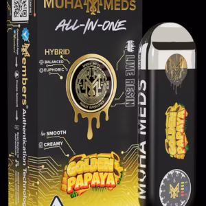 Muha Meds | Golden Papaya | Live Resin Disposable | 1g
